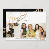 金ゴールドブランチホリデーカード シーズンカード (正面/裏面)