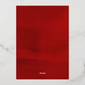 金ゴールドブランチ水彩の葉クリスマスパーティー 箔招待状 (裏面)