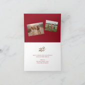 金ゴールドブランチ3写真クリスマス シーズンカード (内部)