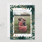 金ゴールドブランチMerry Christmas 3写真 シーズンカード (正面)