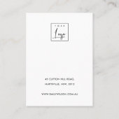 金ゴールドブラ淡い色のシストックネックレスイヤリング表示装置 名刺 (裏面)