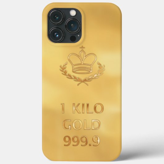 金ゴールドブリオンバープリント Case-Mate iPhoneケース (裏面)