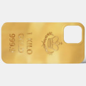 金ゴールドブリオンバープリント Case-Mate iPhoneケース (裏面 (横))