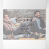 金ゴールドブルガンディフォトトリフォールド招待状 三つ折り招待状 (内部中)