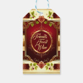 金ゴールドブルガンディマルーングッドフレンズギフトフェスティバル ギフトタグ (裏面)