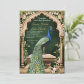 金ゴールドブルガンディメフェンディ結婚ヘナインディアンのインビタ 招待状 (スタンド正面)