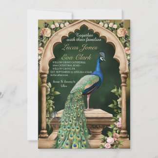 金ゴールドブルガンディメフェンディ結婚ヘナインディアンのインビタ 招待状