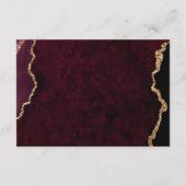 金ゴールドブルグンディ結婚アゲート詳細 エンクロージャーカード (裏面)