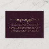 金ゴールドブルグ結婚ンディのレシピ要求 エンクロージャーカード (正面)