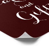 金ゴールドブルゴーニュのフローラカードとギフト結婚ズ ポスター (角)