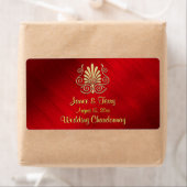 金ゴールドブルゴーニュアールデコパーティーHワインラベル ラベル (インサイチュ)