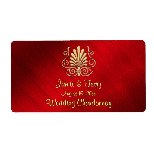 金ゴールドブルゴーニュアールデコパーティーHワインラベル ラベル (正面)