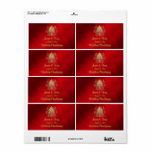 金ゴールドブルゴーニュアールデコパーティーHワインラベル ラベル (フルシート)