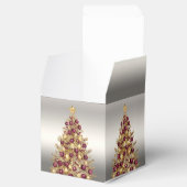 金ゴールドブルゴーニュクリスマスツリーホリデーギフトボックス フェイバーボックス (オープン)