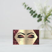 金ゴールドブルゴーニュグリッターメイクアップアーティストラッズブラウンズ 名刺 (スタンド正面)