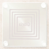 金ゴールドブルゴーニュスクエアガラスコースター ガラスコースター (裏面)