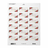 金ゴールドブルゴーニュフローラボホ結婚の住所 ラベル (フルシート)