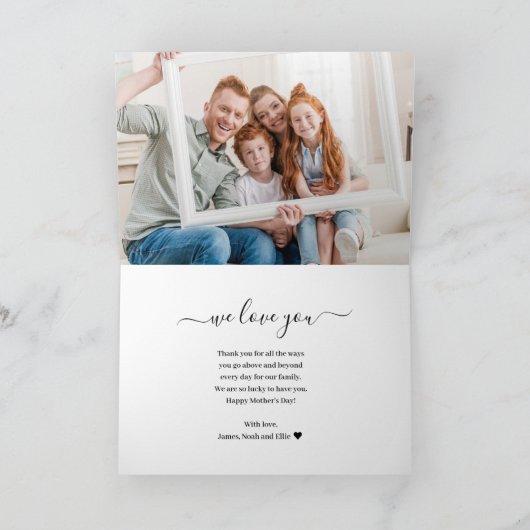 金ゴールドブルゴーニュフローラ数々のMOMフォトマザーズ カード (内部)