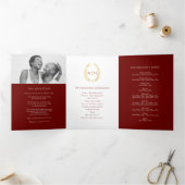 金ゴールドブルゴーニュリース献納結婚の 三つ折りプログラム (内部)