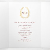 金ゴールドブルゴーニュリース献納結婚の 三つ折りプログラム (内部中)