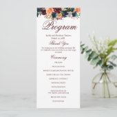 金ゴールドブルゴーニュワイン海軍フローラ結婚式 プログラム (スタンド正面)