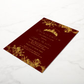 金ゴールドブルゴーニュヴィンテージエレガントキンセアニェラ 箔招待状 (回転した状態)