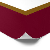 金ゴールドブルゴーニュ冬の結婚式のシーティングチャート ポスター (角)