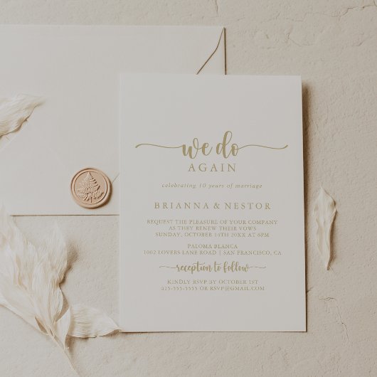 金ゴールドブルゴーニュ我々は再び誓いを立てる 招待状