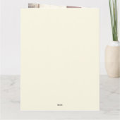 金ゴールドブルゴーニュ水彩フローラリース結婚ズ サンキューカード (裏面)