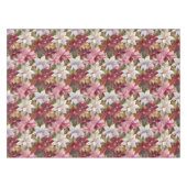 金ゴールドブルゴーニュ青銅ピンクレッドポインセチア テーブルクロス (正面(横))