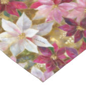 金ゴールドブルゴーニュ青銅ピンクレッドポインセチア テーブルクロス (アングル)