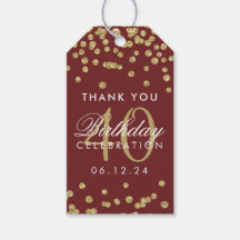 金ゴールドブルゴーニュ40歳の誕生日ありがとう紙吹雪