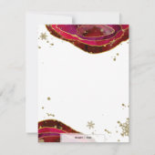 金ゴールドブルゴーニュAgateファミリーまたはペットの写真クリスマス シーズンカード (裏面)