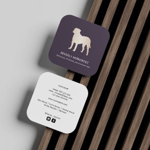 金ゴールドブルマスティフドッグウォーカートレーナーパピーシッター スクエア名刺