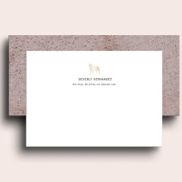 金ゴールドブルマスティフドッグウォーカーモノグラエレガントム ノートカード