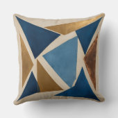 金ゴールドブルーとブロンズの三角形 クッション (裏面)