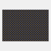 金ゴールドブルーと金ゴールドアピールクイーンビー ラッピングペーパーシート (正面3)