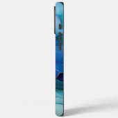 金ゴールドブルーアクアパープルフラワー Case-Mate iPhoneケース (裏面 / 左)