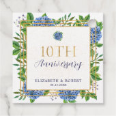 金ゴールドブルーアジサイ結婚10周年 フェイバータグ (裏面)