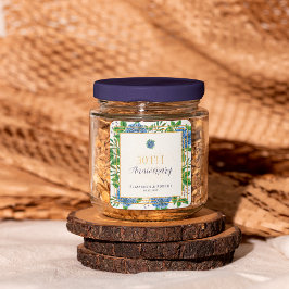 金ゴールドブルーアジサイ結婚30周年記念パーティー スクエアシール