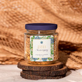 金ゴールドブルーアジサイ25結婚周年記念パーティー スクエアシール