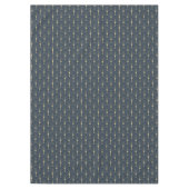 金ゴールドブルーアールデコファンパターン テーブルクロス (正面)