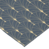 金ゴールドブルーアールデコファンパターン テーブルクロス (アングル)