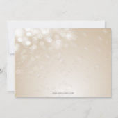 金ゴールドブルーオーナメントウィンターウェディングリハーサル招待状 招待状 (裏面)