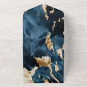 金ゴールドブルークリームコウィド オールインワン招待状 (外側)