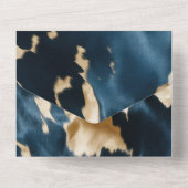 金ゴールドブルークリームコウィド オールインワン招待状 (裏面)