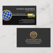 金ゴールドブルーグローバル物流供給ライン 名刺 (正面/裏面)