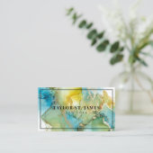 金ゴールドブルーグ絵画リーンの（ばちゃばちゃ）跳ねるプロフェッショナル 名刺 (スタンド正面)