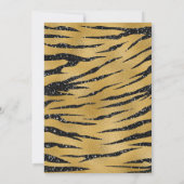 金ゴールドブルーシルバーグリッター引っ越し祝いパーティーパーティー 招待状 (裏面)