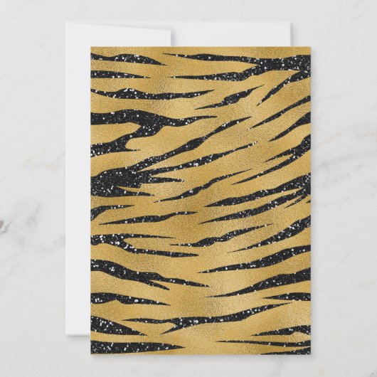 金ゴールドブルーシルバーグリッター引っ越し祝いパーティーパーティー 招待状 (裏面)